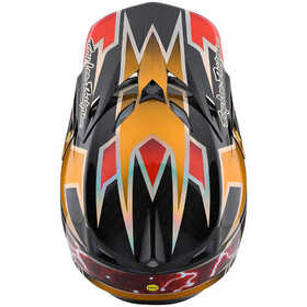 Casque cross Troy Lee Designs SE5 Carbon Lightning Gold 2023 Dessus