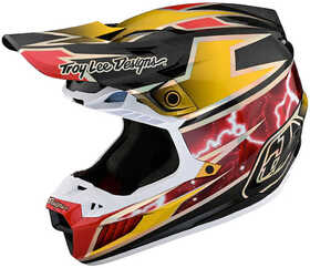 Casque cross Troy Lee Designs SE5 Carbon Lightning Gold 2023