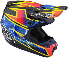 Casque cross Troy Lee Designs SE5 Carbon Lightning Noir 2023 Côté