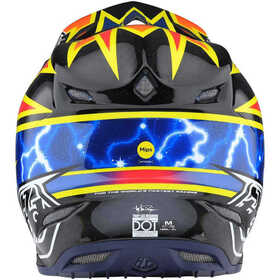 Casque cross Troy Lee Designs SE5 Carbon Lightning Noir 2023 Derrière