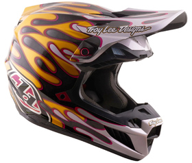 Casque cross Troy Lee Designs SE5 Carbon Overspray 2026 Côté