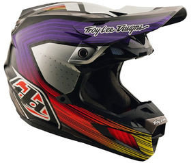 Casque cross Troy Lee Designs SE5 Carbon Stripes 2026 Côté