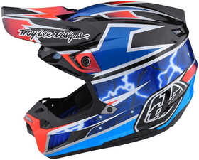 Casque cross Troy Lee Designs SE5 Composite Lightning Bleu 2023