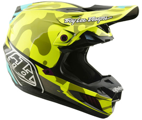 Casque cross Troy Lee Designs SE5 Composite Myth Jaune Fluo 2026 Côté