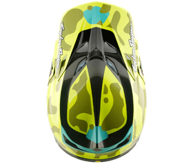 Casque cross Troy Lee Designs SE5 Composite Myth Jaune Fluo 2026 Dessus
