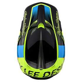 Casque cross Troy Lee Designs SE5 Composite Qualifier Jaune Fluo 2023 Dessus