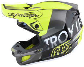 Casque cross Troy Lee Designs SE5 Composite Qualifier Jaune Fluo-Noir 2023