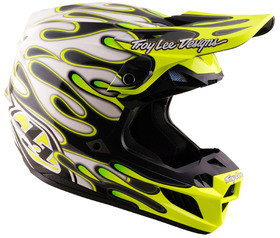 Casque cross Troy Lee Designs - SE5 Overspray Composite 2027 Jaune côté
