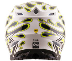 Casque cross Troy Lee Designs - SE5 Overspray Composite 2027 Jaune Derrière