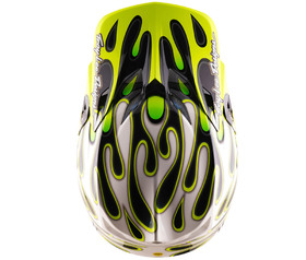 Casque cross Troy Lee Designs - SE5 Overspray Composite 2027 Jaune Dessus