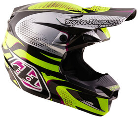 Casque cross Troy Lee Designs - SE5 Polycarbonate Aura 2027 Jaune Côté