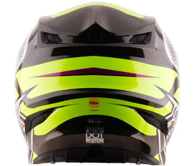 Casque cross Troy Lee Designs - SE5 Polycarbonate Aura 2027 Jaune Derrière
