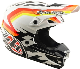 Casque cross Troy Lee Designs SE5 Polycarbonate Dash Orange 2026 Côté