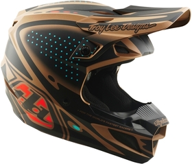 Casque cross Troy Lee Designs SE5 Polycarbonate The Line Brun 2026 Côté