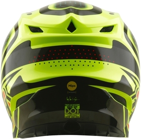 Casque cross Troy Lee Designs SE5 Polycarbonate The Line Jaune Fluo 2026 Derrière