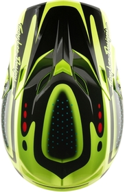 Casque cross Troy Lee Designs SE5 Polycarbonate The Line Jaune Fluo 2026 Dessus