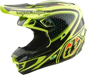Casque cross Troy Lee Designs SE5 Polycarbonate The Line Jaune Fluo 2026