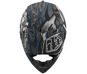 Casque cross Troy Lee Designs SE4 Composite Eyeball Noir Dessus