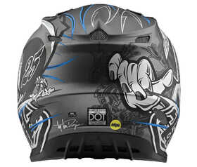 Casque cross Troy Lee Designs SE4 Composite Eyeball Noir Derrière