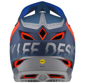 Casque VTT Troy Lee Designs D4 Composite Mips Qualifier Bleu Derrière