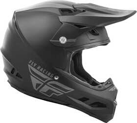 Casque cross Fly F2 Carbon Mips Solid Noir Mat Côté