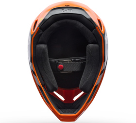 Casque cross Enfant Fox V1 Draft Orange 2027 Dessous