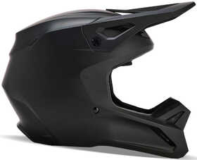 Casque cross Enfant Fox V1 Solid Noir Mat 2024