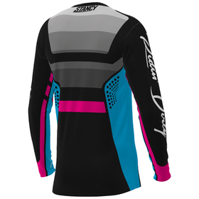 Maillot cross Enfant Stancy Vibe Stripes Noir-Rose 2026 Dos