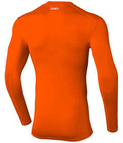 Maillot compression Seven Zero Orange Fluo 2024 Dos