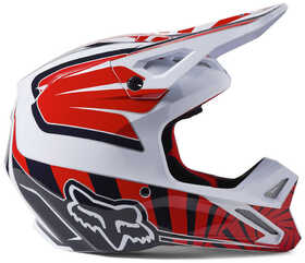 Casque cross Enfant Fox V1 Goat Rouge Côté