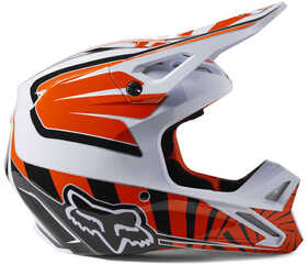 Casque cross Enfant Fox V1 Goat Orange Côté