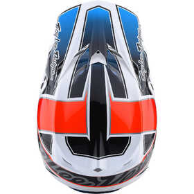 Casque cross Troy Lee Designs SE5 Composite Team Orange-Bleu 2023 Dessus