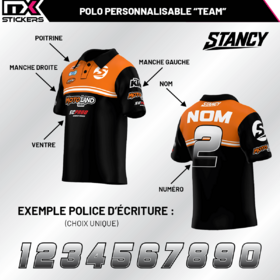 Explications - Polo personnalisé Stancy Team