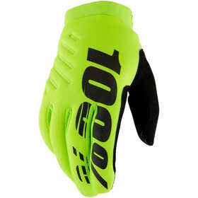 Gants cross 100% Brisker Jaune Fluo