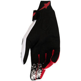 Gants cross Alpinestars Techstar Blanc-Rouge 2027 Paume