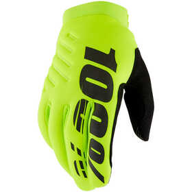 Gants cross Enfant 100% Brisker Jaune Fluo