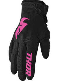 Gants cross Femme Thor Sector Noir-Rose 2024