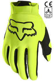 Gants motocross Hiver - Fox Defend - Homologué - Devant - Jaune fluo