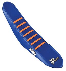 Housse de selle KTM - DCor Visuals - Bleu avec bandes Orange.JPG