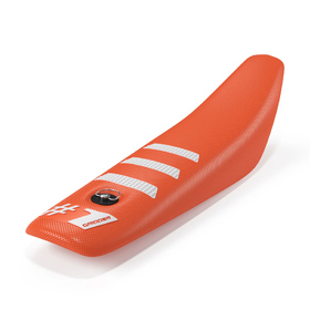 Housse de selle universelle Onegripper Light Rib Mini Orange-Blanc