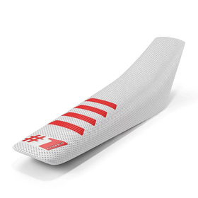 Housse de selle universelle Onegripper Ribbed Blanc-Rouge