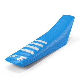 Housse de selle universelle Onegripper Ribbed Bleu clair-Blanc