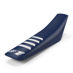 Housse de selle universelle Onegripper Ribbed Bleu foncé-Blanc