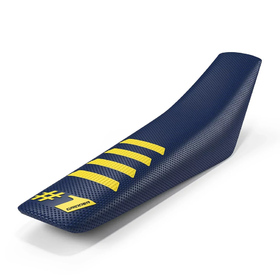 Housse de selle universelle Onegripper Ribbed Bleu foncé-Jaune
