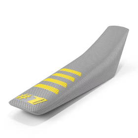 Housse de selle universelle Onegripper Ribbed Gris clair-Jaune