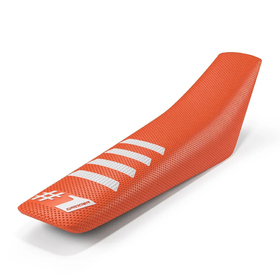 Housse de selle universelle Onegripper Ribbed Orange-Blanc