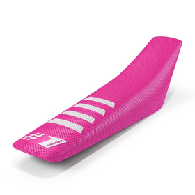 Housse de selle universelle Onegripper Ribbed Rose-Blanc