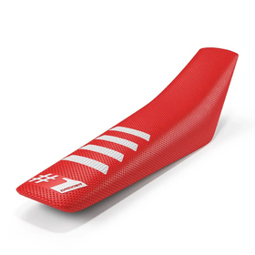Housse de selle universelle Onegripper Ribbed Rouge-Blanc