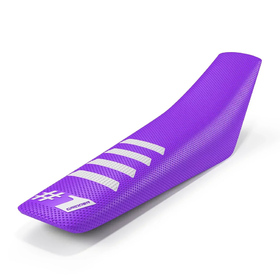Housse de selle universelle Onegripper Ribbed Violet-Blanc