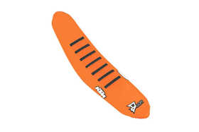 Housse-de-selle-KTM-Orange avec bandes noires - DCOR